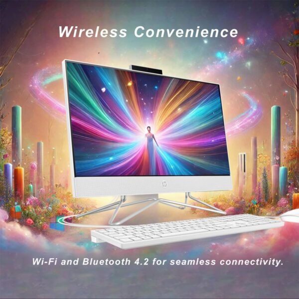 HP 22 inch All-in-One Desktop PC • 2024 Latest Model • Microsoft Office Trial • FHD Display • 32GB RAM • 1TB Storage (512GB SSD + 512GB External HD) • Intel Celeron CPU • w/WOWPC Bundle • Win 11 Pro
