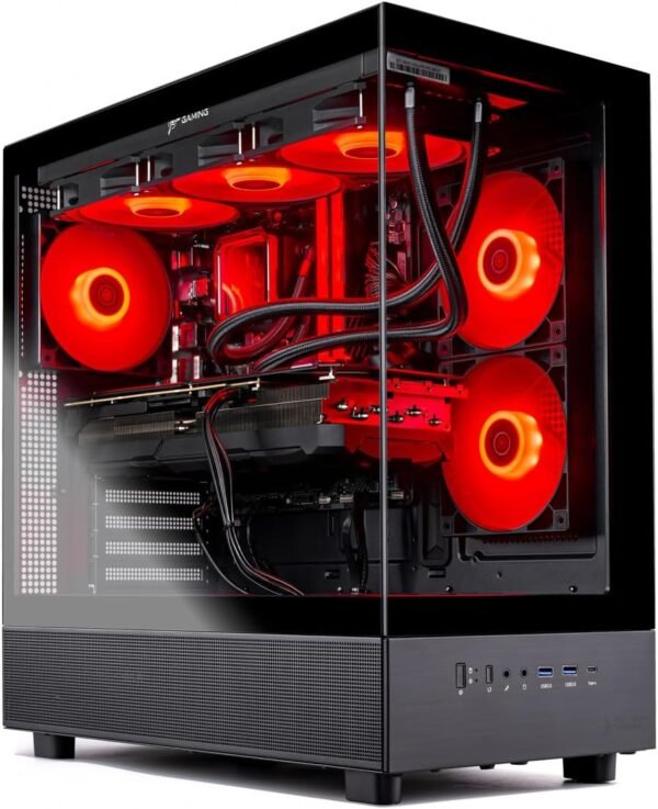 Skytech Gaming Azure 3 Desktop PC, Ryzen 7 9700X 3.8 GHz (5.5GHz), NVIDIA RTX 5060, 1TB NVMe SSD, 16GB DDR5 RAM 6000, 850W Gold ATX 3 PSU, 360mm ARGB AIO, Wi-Fi, Win 11
