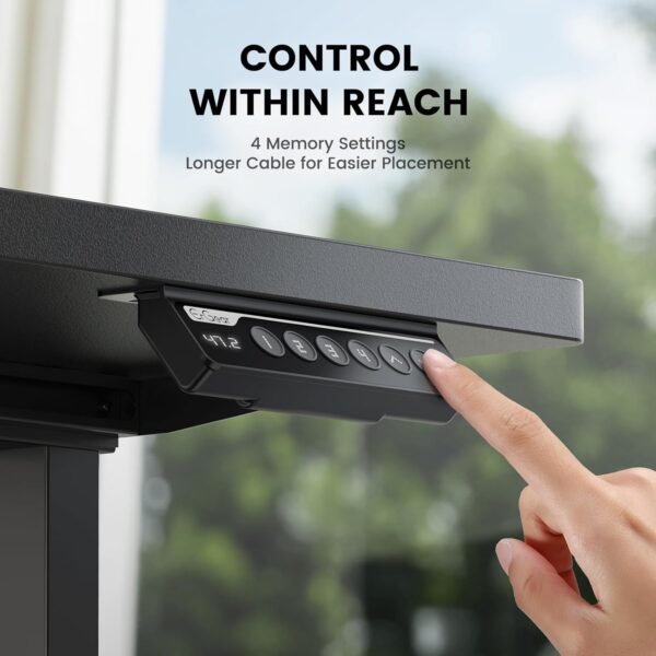 71msh3TTGpL._AC_SL1500_.jpg ErGear Dual Motor Standing Desk Frame 264 lbs Weight Capacity, 4 Memory Height Settings, Electric Adjustable Legs Compatible Desktop Size 44″-90″, Stand up Desks Frame Workstation, Black Frame Only