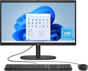 HP 21.45 inch All-in-One Desktop PC, FHD Display, Intel Processor HP 21.45 inch All-in-One Desktop PC, FHD Display, Intel Processor N100, 8 GB RAM, 256 GB SSD, Intel UHD Graphics, Windows 11 Home, Jet Black, 22-dg0220 (2025)