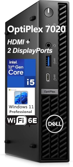 Dell OptiPlex 7020 MFF Mini PC 7000 Micro Form Factor Dell OptiPlex 7020 MFF Mini PC 7000 Micro Form Factor Business Desktop Computer, Intel 6-Core i5-12500T (Beat i7-11700T), 32GB DDR5 RAM, 1TB PCIe SSD, WiFi 6E, HDMI + 2 DisplayPorts, Windows 11 Pro