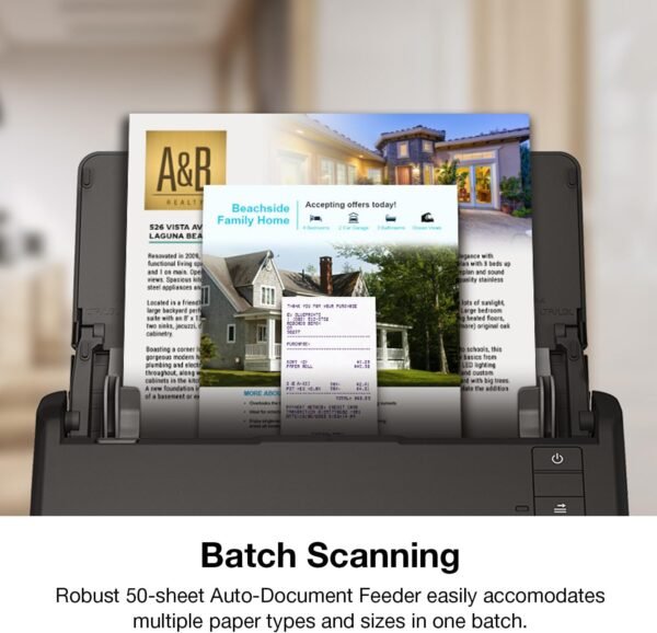 71s4qV1mv6L._AC_SL1500_.jpg Epson Workforce ES-400 II Color Duplex Desktop Document Scanner for PC and Mac, with Auto Document Feeder (ADF) and Image Adjustment Tools, ES-400 II