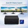 ASUS ExpertCenter PN65 AI-Optimized Business Mini Desktop, 16-Core Intel Ultra 7 155H, 64GB DDR5 RAM, 1TB SSD, Support 3-Display 4K, HDMI, Type-C, RJ-45, Wi-Fi 7, Windows 11 Pro, Black