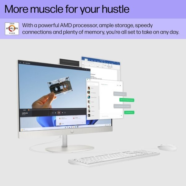 71sPPC7CZiL._AC_SL1500_.jpg HP 23.8 inch All-in-One Desktop PC, FHD Display, AMD Athlon Silver 7120U, 8 GB RAM, 256 GB SSD, AMD Radeon Graphics, Windows 11 Home, 24-cr0110 (2023)