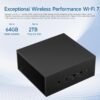 ASUS ExpertCenter PN65 AI-Optimized Business Mini Desktop, 16-Core Intel Ultra 7 155H, 64GB DDR5 RAM, 1TB SSD, Support 3-Display 4K, HDMI, Type-C, RJ-45, Wi-Fi 7, Windows 11 Pro, Black