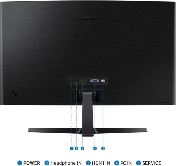 Samsung 27" Essential S3 (S36GD) Series FHD 1800R Curved Computer Monitor, 100Hz, Game Mode, Advanced Eye Comfort, HDMI and D-sub Ports, LS27D366GANXZA, 2024