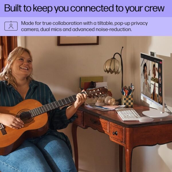 817kqYz3CSL._AC_SL1500_.jpg HP 27 inch All-in-One Desktop PC, FHD Display, AMD Ryzen 7 7730U, 32 GB RAM, 1 TB SSD, AMD Radeon Graphics, Windows 11 Home, 27-cr0012 (2024)