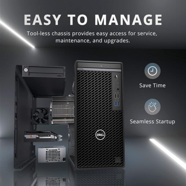 Dell OptiPlex 3000 Tower Business Desktop, Intel i5-12500 Processor, 64GB RAM, 2TB PCIe SSD, Ethernet, WiFi Adapter, KB& Mouse, DVDRW, Windows 11 Pro, Black