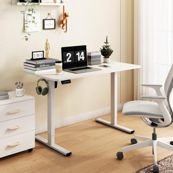 81N-bpx5loL._AC_SL1500_.jpg Electric Standing Desk Adjustable Height, 40x24 Inches Sit Stand up Desktop for Home Office, Ergonomic Rising Computer Table with Memory Preset, White