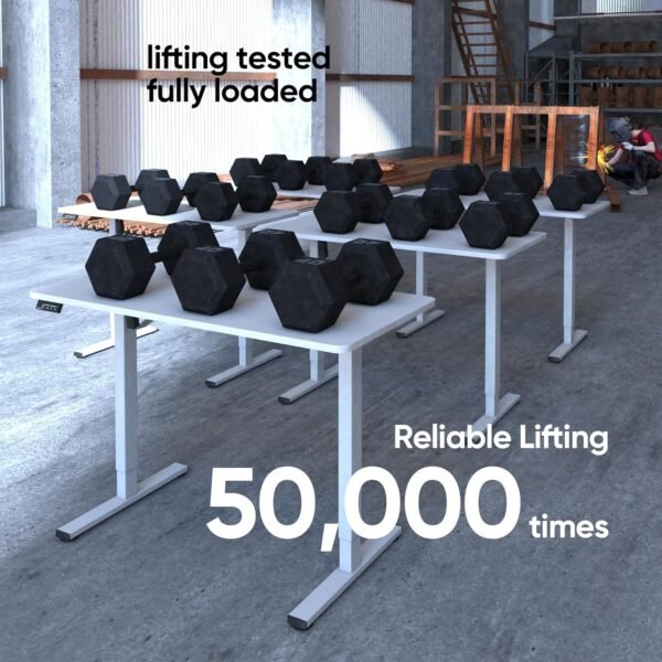 81PX24lakJL._AC_SL1500_.jpg Electric Standing Desk Adjustable Height, 40x24 Inches Sit Stand up Desktop for Home Office, Ergonomic Rising Computer Table with Memory Preset, White