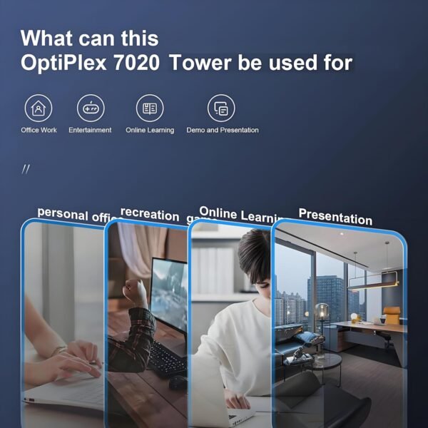 Dell OptiPlex 7020 Desktop, 7000 Tower PC Computers, Intel 6-Core i5-12500 (Beat i7-11700), 32GB DDR5 RAM, 1TB PCIe SSD, DVDRW, WiFi Adapter, RJ-45, Type-C, HDMI, DisplayPort, Windows 11 Pro