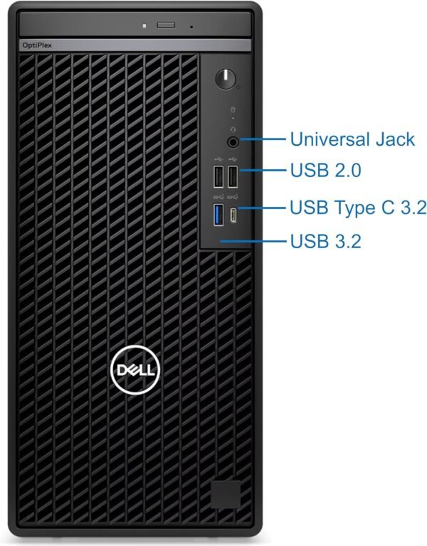 81edhmOacgL._AC_SL1500_.jpg Dell 7020 Optiplex Tower Computer, Intel Core i7-14700, 64GB RAM, 2TB NVMe SSD, DisplayPort, HDMI, USB C, DVDRW, Built in AX WiFi, Bluetooth, Windows 11 Pro, Desktop, Black