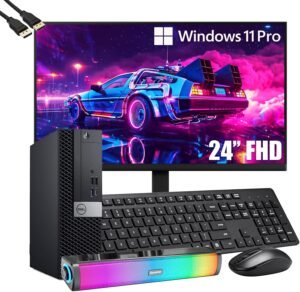Dell OptiPlex 7050 SFF Desktop Computer PC with New 24" Dell OptiPlex 7050 SFF Desktop Computer PC with New 24" FHD Monitor, Intel Core i5-6500, 16 GB RAM, 512 GB SSD, Speaker, Keyboard & Mouse, Windows 11 Pro (Renewed)