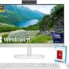 HP 27" All-in-One Desktop Computer, FHD IPS Display, 12-core Intel HP 27" All-in-One Desktop Computer, FHD IPS Display, 12-core Intel Core Ultra 7-155U Processor, 32GB DDR5, 1TB SSD, Wi-Fi 6, HDMI, Wireless KB&Mouse, Windows 11 Home, + 500G P500 Portable SSD