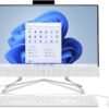 HP 21.5" All-in-One Desktop, Intel Pentium Silver J5040 Processor, Intel UHD Graphics 605, 4 GB RAM, 128 GB Storage, Windows 11 Home (22-dd0120, 2021),Snow white