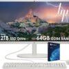 HP All-in-One Desktop PC| 20GB RAM| 1TB PCIe SSD| 22" HP All-in-One Desktop PC| 20GB RAM| 1TB PCIe SSD| 22" Full HD Display, Anti-Glare| Intel Dual-core Processor| KB&Mouse| HDMI, USB-C, Wi-Fi 6| Windows 11 | Cashmere White| for Business & Personal Use