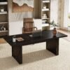 Tribesigns 70.9-Inch Wood Executive Desk, Large Office Desk Workstation with Spacious Desktop, Computer Table Conference Table for Office Black