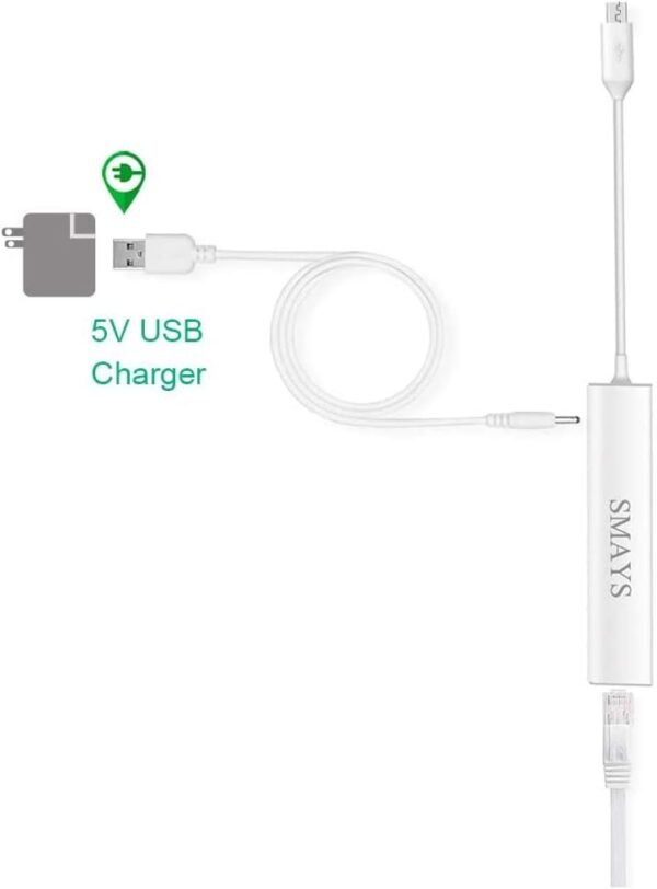 41lVQF8fgbL._AC_SL1000_.jpg Micro USB OTG to Ethernet Adapter with Powered Hub - Compatible with Raspberry Pi Zero, Older Android Devices, and Google Chromecast