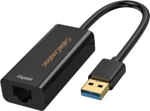 CableCreation USB to Ethernet Adapter, USB 3.0 to 10/100/1000 Gigabit Wired LAN Network Adapter Compatible with Nintendo Switch, Windows, MacBook, macOS, Mac Pro Mini, Laptop, PC-10PACK
