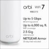 513h2gaE-EL._AC_SL1200_.jpg NETGEAR Orbi 370 Series Dual-Band WiFi 7 Mesh Network System for Home (RBE373) – Wireless Router + 2 Extenders, Security Features, 5 Gbps, Covers 6,000 sq.ft., 70 Devices, 2.5GB Internet Port, BE5000