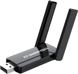 WiFi Adapter for Desktop PC, AX900 USB WiFi 6 Adapter with 5GHz/2.4GHz Dual Band, Bulit-in Driver for Windows 10/11 (AC1300)