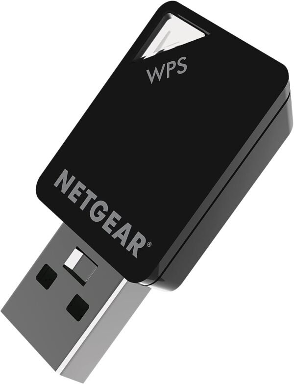 NETGEAR WiFi 5 USB 2.0 Mini Adapter (A6100) – AC600 NETGEAR WiFi 5 USB 2.0 Mini Adapter (A6100) – AC600 Dual-Band Wireless Speed (Up to 600 Mbps), Works with Any WiFi 5 Router – for Windows PC
