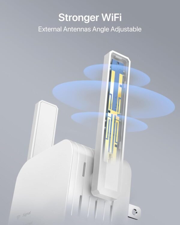 AC1200Mbps Universal WiFi to Ethernet Adapter, Support Extended WiFi Disabling Functionality, 2.4G/5G Wireless Bridge w/ RJ45 Port for Printer, Smart TV, Blu-Ray Player, PlayStation, DVR, etc.