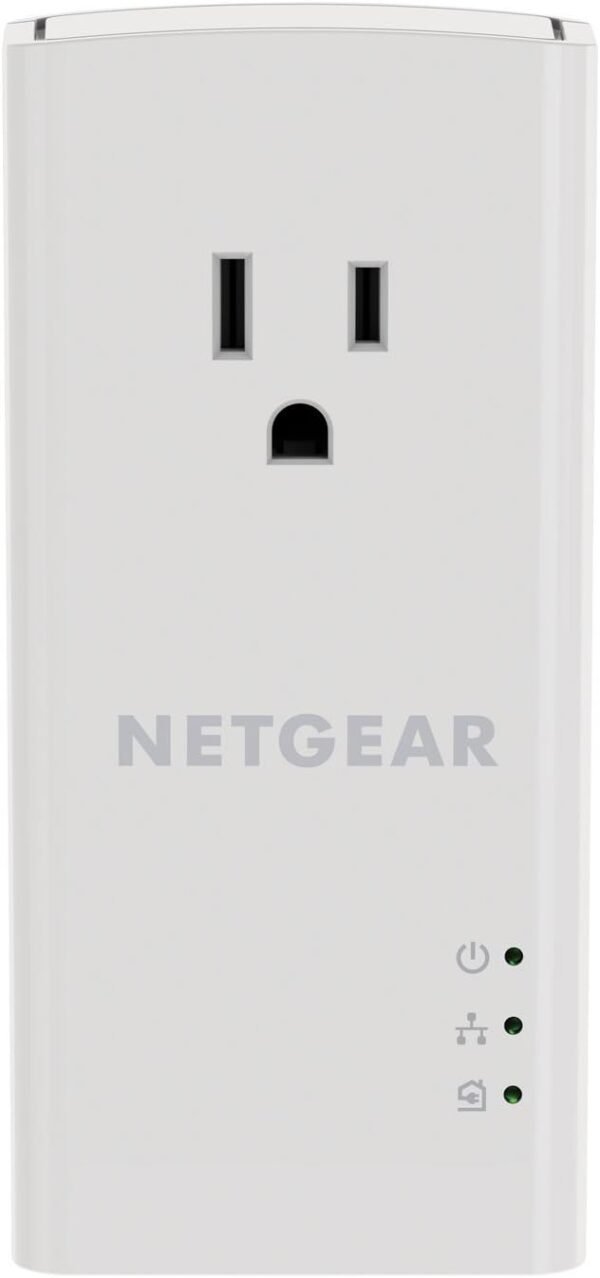 51p4Gjr88EL._AC_SL1350_.jpg NETGEAR Powerline Adapter Kit, 1200 Mbps Wall-Plug, 1.2 Gigabit Ethernet Ports with Passthrough + Extra Outlet (PLP1200-100PAS)