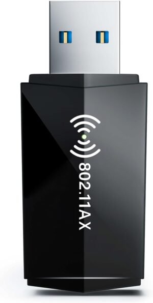 USB WiFi Adapter for PC Desktop - WiFi 6 AX1800Mbps USB WiFi Adapter for PC Desktop - WiFi 6 AX1800Mbps 5GHz 2.4GHz USB 3.0 Wireless Wi-Fi Network Adapter for Desktop Computer Laptop with High Gain Wi-Fi Antenna Supports Win11/10