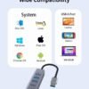 61dufrtaUL._AC_SL1500_.jpg USB to Ethernet Adapter for Laptop, 4-in-1 USB3.0 to RJ45 Hub, 3*USB 3.0, Gigabit 10/100/1000Mbps, Support for MacBook, Surface Pro, Windows, Linux, Chromebook and More