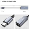 BENFEI USB-C to Ethernet Adapter, USB Type-C (Thunderbolt 3/4) to RJ45 Gigabit Ethernet LAN Network Adapter Compatible with iPhone 15 Pro/Max, MacBook Pro/Air 2023, iPad Pro,iMac, S23, XPS 17 and More