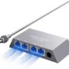 Starlink Ethernet Adapter for Gen 3, Starlink Rectangular Satellite Internet Adapter Ethernet Gen 3 for Wired External Network Fast & Stable Connection, 4 Ports