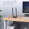 BrosTrend USB WiFi 6 Adapter AX1800 Long Range WiFi USB Adapter for PC Laptop Desktop 5GHz/1201Mbps + 2.4GHz/574Mbps Wireless WiFi Dongle USB3.0 with 2x High Gain Wi-Fi Antennas for Windows 11/10 ONLY
