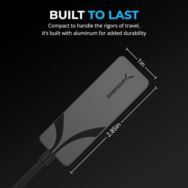 612O5814AmL._AC_SL1500_.jpg SABRENT USB-C to 2.5Gbps Ethernet Adapter, Aluminum USB-C to RJ45 Network Adapter for MacBook Pro/Air, iPad Pro (2018 & Later), Windows, Linux (NT-25GA)