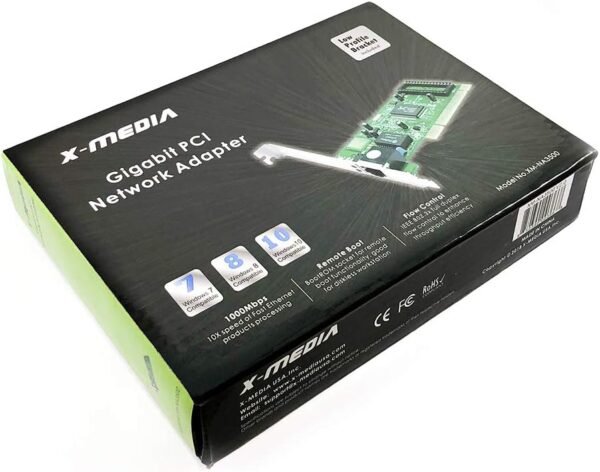X-MEDIA XM-NA3500 PCI 1-Port 10/100/1000Mbps Gigabit Ethernet Network Card/Network Adapter [ Do Not Support PCI-Express(PCIe) ], Realtek RTL8169SC Chipset, Windows 11 & Linux Supported