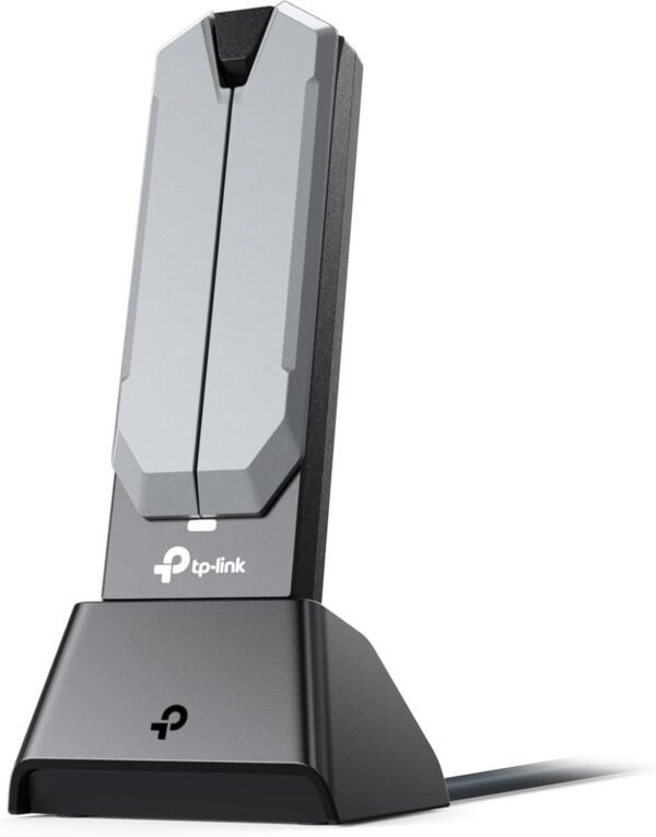 TP-Link BE6200 Tri-Band Wi-Fi 7 Wireless USB 3.0 Adapter Archer TBE401UH | WiFi Adapter for Desktop PC | Supports Windows 11,10 | 2 x High Gain Antennas | 6GHz, 4K-QAM, 160MHz, WPA3 | Secure by Design