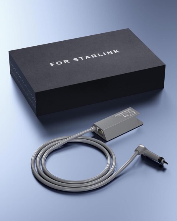 6141U9RNWML._AC_SL1500_.jpg Starlink Ethernet Adapter, Ethernet Adapter for Starlink Standard Actuated, Gen2 Adapters for Wired External Network Fast Stable Connection, Starlink to RJ45 Adapters Compatible Rectangle Dish