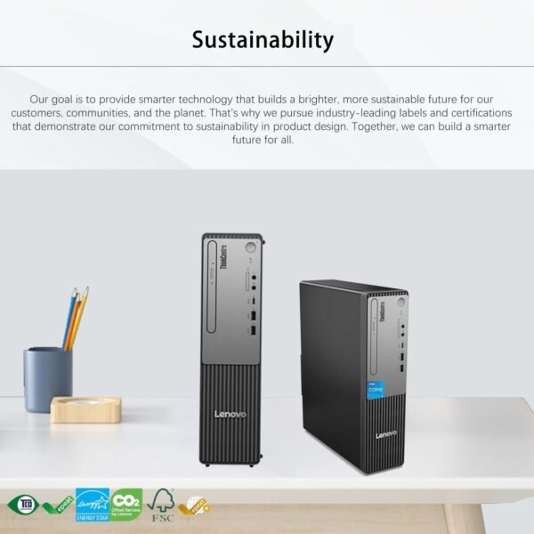 Lenovo ThinkCentre Neo 50s Gen 5 SFF Business Desktop, 14th Gen Intel 10-Core i5-14400, 32GB DDR5, 2TB SSD, DP, HDMI, VGA, DVD-RW, Wi-Fi 6, Wired Keyboard & Mouse, Windows 11 Pro, Flash Drive Bundle