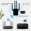 LIVINGTHING WiFi to Ethernet Adapter Wireless Bridge AC1200 Dual Band with RJ45 Port 5G/2.4G Convert Wired Device to WiFi for Printer