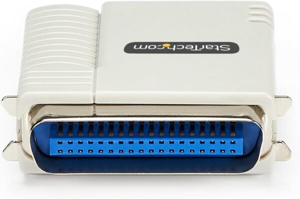 StarTech.com Ethernet to Parallel Network Print Server, 10/100Mbps LAN, WebUI, Centronics Ethernet Printer Server Adapter, TAA