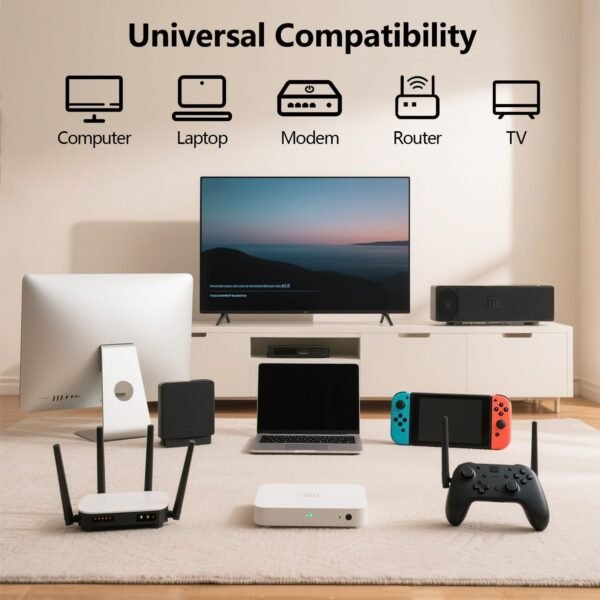 Jadaol RJ45 Coupler 10Gbps, Premium Gold Plated Shielded Ethernet Extender with PoE Support, 328ft Long Distance Extend, Ethernet Coupler Female to Female for Cat8 Cat7 Cat6a Cat6 Cable, 1 Pack Black