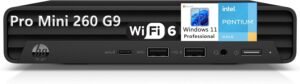 HP Pro Mini 260 G9 MFF Business Desktop Computer, Intel HP Pro Mini 260 G9 MFF Business Desktop Computer, Intel 5-Core Processor (Beat i3-1215U), 16GB DDR4 RAM, 512GB PCIe SSD, WiFi 6, Bluetooth 5.3, RJ-45, Type-C, HDMI, DisplayPort, Windows 11 Pro, AZ-XUT