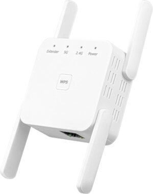 1200mbps WiFi Extender.WiFi Repeater.Universal Ethernet Adapter: Dual-Band WiFi Bridge with Bridge, Client, AP Modes, Converts Wireless to Wired, for PCs, Printers, TVs, Consoles.