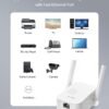 AC1200Mbps Universal WiFi to Ethernet Adapter, Support Extended WiFi Disabling Functionality, 2.4G/5G Wireless Bridge w/ RJ45 Port for Printer, Smart TV, Blu-Ray Player, PlayStation, DVR, etc.