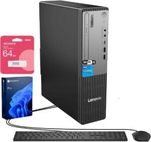 Lenovo ThinkCentre Neo 50s Gen 5 SFF Business Desktop, 14th Lenovo ThinkCentre Neo 50s Gen 5 SFF Business Desktop, 14th Gen Intel 10-Core i5-14400, 32GB DDR5, 2TB SSD, DP, HDMI, VGA, DVD-RW, Wi-Fi 6, Wired Keyboard & Mouse, Windows 11 Pro, Flash Drive Bundle