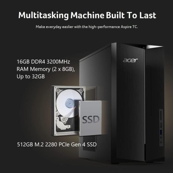 61GqSqu6AbL._AC_SL1500_.jpg Acer Aspire TC-1780-UR11 Desktop | 13th Gen Intel Core i5-13400 10-Core Processor | 16GB 3200MHz DDR4 | 512GB M.2 2280 PCIe Gen 4 SSD | SD Card Reader | Intel Wi-Fi 6E AX211 | Windows 11 Pro,Black