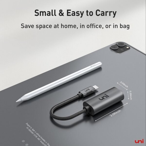 uni USB C to Ethernet Adapter, Driver Free RJ45 to USB C [Thunderbolt 3/4 Compatible], 1Gbps Type-C Gigabit Ethernet LAN Network Adapter for MacBook Pro/Air, iPhone 15 Pro/Max, Dell XPS, Galaxy S8-S24