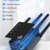 WiFi Extender Signal Booster for Home, WiFi Extender, Long Range up to 12880 Sq Ft and 105 Devices, Internet Extender WiFi Booster, WiFi Repeater with Ethernet Port, Signal Booster(Black)