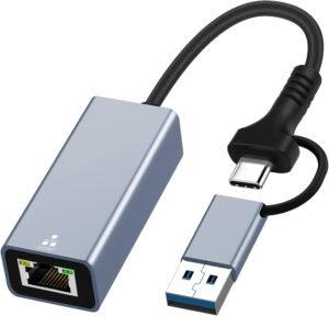 USB 3.0 to Ethernet Adapter, USB C to RJ45 Gigabit USB 3.0 to Ethernet Adapter, USB C to RJ45 Gigabit LAN 1000 Mbps Wired Network, Ethernet to Type-C 10/100/1000Mbps Network Adapter for Windows XP, MAC OS, Linux, Vista 7 8 10 11