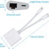 61Qa3VjA93L._AC_SL1500_.jpg Lightning and USB C to Ethernet Adapter,2 in 1 RJ45 Ethernet LAN Network Adapter with Charge Port Compatible with iPhone/iPad/iPod/Samsung and More,Supports 100Mbps Plug and Play